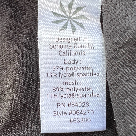 🎯Athleta Runaway Top Shirt Black Gray Size Small - Picture 7 of 8